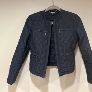 Brooks Brothers Dark Blue Quilted Utility Jacket